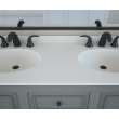 Chesapeake 22 x 61 Double Bowl Vanity Top in White, CH022612B.010