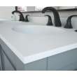 Chesapeake 22 x 61 Double Bowl Vanity Top in White, CH022612B.010