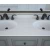 Chesapeake 22 x 61 Double Bowl Vanity Top in Tahiti White, CH022612B.011