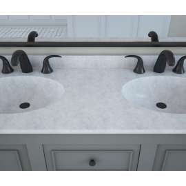 CH2B2261 Chesapeake 22 x 61 Double Bowl Vanity Top in Ice