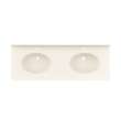 Chesapeake 22 x 61 Double Bowl Vanity Top in Mountain Mist, CH022612B.141