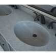 Chesapeake 22 x 61 Double Bowl Vanity Top in Ash Gray, CH022612B.203