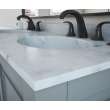 Chesapeake 22 x 61 Double Bowl Vanity Top in Carrara, CH022612B.221