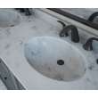 Chesapeake 22 x 61 Double Bowl Vanity Top in Carrara, CH022612B.221
