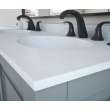 Chesapeake 22 x 73 Double Bowl Vanity Top in Tahiti White, CH022732B.011
