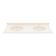 Chesapeake 22 x 73 Double Bowl Vanity Top in Tahiti White, CH022732B.011