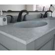 Chesapeake 22 x 73 Double Bowl Vanity Top in Ash Gray, CH022732B.203