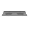 Chesapeake 22 x 73 Double Bowl Vanity Top in Ash Gray, CH022732B.203
