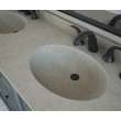 Chesapeake 22 x 73 Double Bowl Vanity Top in Limestone, CH022732B.218