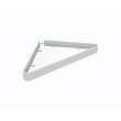 White Metal and Glass Corner Shelf, CNRSHELF.001