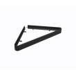 Black Metal and Glass Corner Shelf, CNRSHELF.002