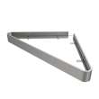 Odile Suite Corner Shelf with Clear Glass in Brushed Chrome, CNRSHELF.003