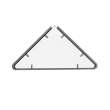 Odile Suite Corner Shelf with Clear Glass in Brushed Chrome, CNRSHELF.003