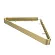 Odile Suite Corner Shelf with Clear Glass in Brushed Gold, CNRSHELF.004