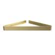 Odile Suite Corner Shelf with Clear Glass in Brushed Gold, CNRSHELF.004