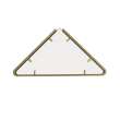 Odile Suite Corner Shelf with Clear Glass in Brushed Gold, CNRSHELF.004