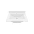 Contour 22 x 25 Single Bowl Vanity Top in White, CV02225.010
