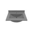 Contour 22 x 25 Single Bowl Vanity Top in Ash Gray, CV02225.203