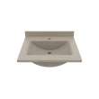 Contour 22 x 25 Single Bowl Vanity Top in Limestone, CV02225.218