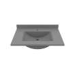 Contour 22 x 31 Single Bowl Vanity Top in Ash Gray, CV02231.203