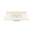 Contour 22 x 37 Single Bowl Vanity Top in Tahiti White, CV02237.011