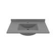Contour 22 x 37 Single Bowl Vanity Top in Ash Gray, CV02237.203
