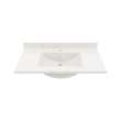 Contour 22 x 37 Single Bowl Vanity Top in Carrara, CV02237.221