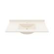 Contour 22 x 43 Single Bowl Vanity Top in Tahiti White, CV02243.011
