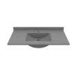 Contour 22 x 43 Single Bowl Vanity Top in Ash Gray, CV02243.203