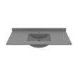 Contour 22 x 49 Single Bowl Vanity Top in Ash Gray, CV02249.203