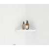 Odile Suite Corner Shelf with Clear Glass in White, EXCNRSHELF.001