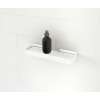 Odile Suite Rectangular Shelf with Clear Glass in White, EXRECSHELF.001
