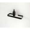 Odile Suite Rectangular Shelf with Clear Glass in Matte Black, EXRECSHELF.002
