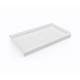 34 x 60 Swanstone(R) Alcove Shower Pan with Center Drain in White, EXSF03460MD.010