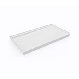 32 x 60 Swanstone(R) Alcove Shower Pan with Left Hand Drain in White, EXSR03260LM.010