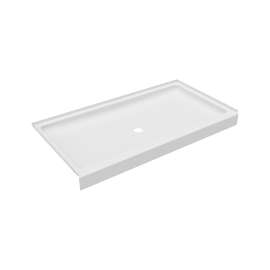32 x 60 Veritek(TM) Alcove Shower Pan with Center Drain in White, FF03260MD.010