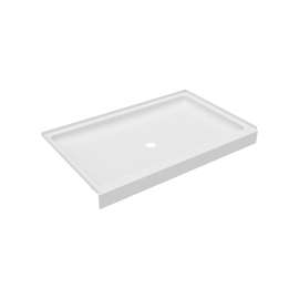 34 x 54 Veritek(TM) Alcove Shower Pan with Center Drain in White, FF03454MD.010
