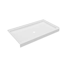34 x 60 Veritek(TM) Alcove Shower Pan with Center Drain in White, FF03460MD.010