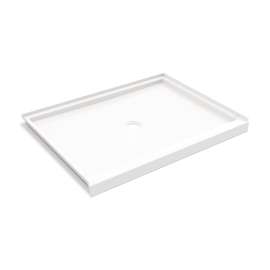ANSI B Veritek Alcove Shower Base with Center Drain in White, FF03850ND.010