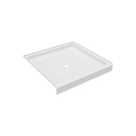 42 x 42 Veritek(TM) Alcove Shower Pan with Center Drain in White, FF04242MD.010