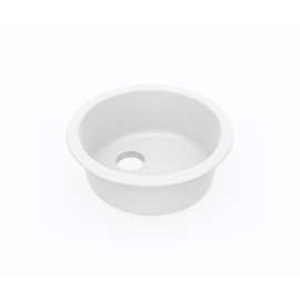 Swanstone(R) Dual Mount Round Bowl Sink in White, KS00018RB.010