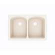 22 x 33 Swanstone(R) Dual Mount Double Bowl Sink in Tahiti White, KS02233LB.011
