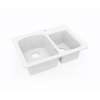 18 x 25 Swanstone(R) Dual Mount Double Bowl Sink in White, KS02518DB.010