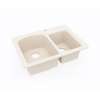 18 x 25 Swanstone(R) Dual Mount Double Bowl Sink in Tahiti White, KS02518DB.011