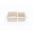 18 x 25 Swanstone(R) Dual Mount Double Bowl Sink in Tahiti White, KS02518DB.011