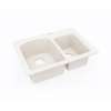 18 x 25 Swanstone(R) Dual Mount Double Bowl Sink in Bisque, KS02518DB.018