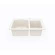 18 x 25 Swanstone(R) Dual Mount Double Bowl Sink in Bisque, KS02518DB.018