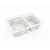 18 x 25 Swanstone(R) Dual Mount Double Bowl Sink in Ice, KS02518DB.130