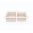 22 x 33 Swanstone(R) Dual Mount Double Bowl Sink in Tahiti White, KS03322DB.011