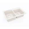 22 x 33 Swanstone(R) Dual Mount Double Bowl Sink in Bisque, KS03322DB.018